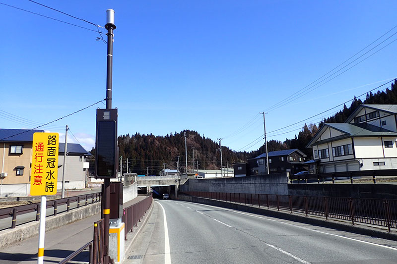 道路冠水板工事の写真